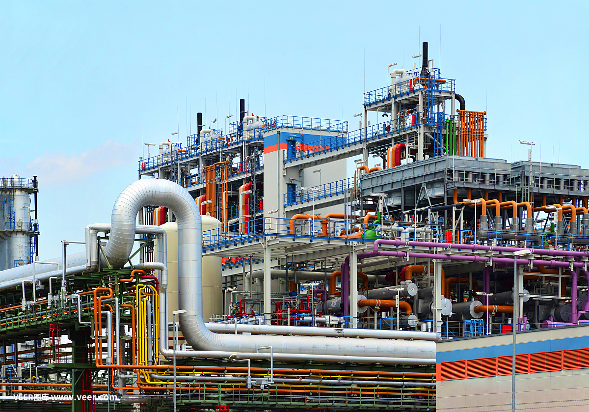 化學工業。制造化學產品的工廠。建筑和設備